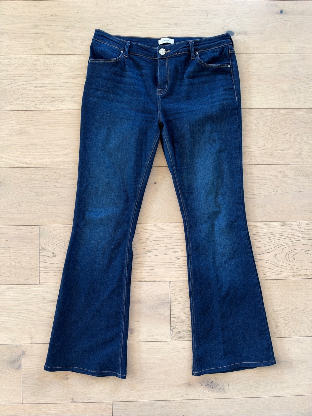 River Island Dark Blue Flared Jeans